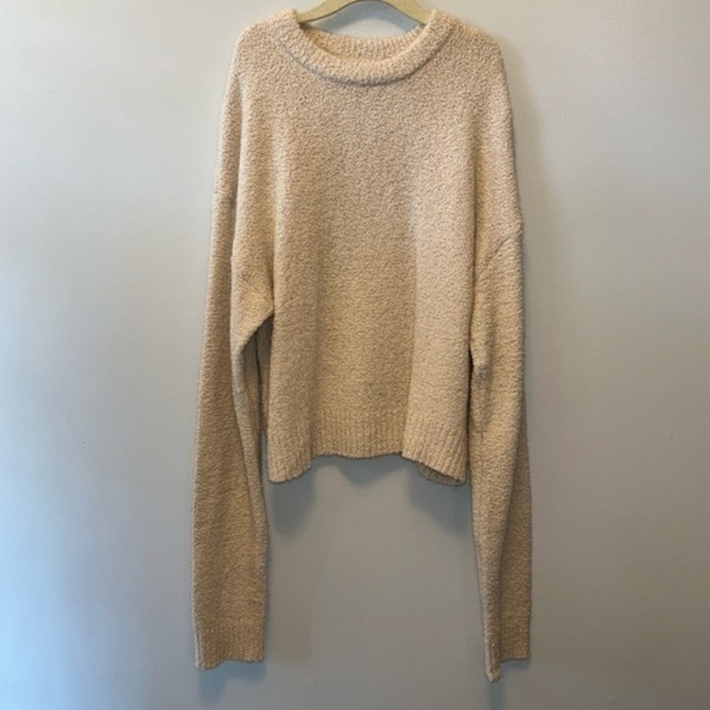 ZARA Kids Fleece Tan Pullover Crewneck Longsleeve Sweater- Size 13-14 Comfy
